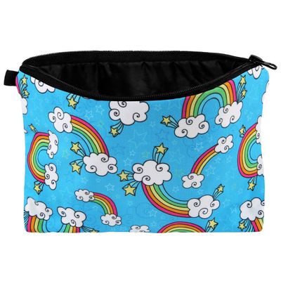 Multicolor Regenbogen Kosmetiktasche auf Hellblau - Pride Multicolor Regenbogen Kosmetiktasche auf Hellblau - Pride