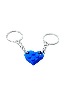 Schlüsselanhänger - Herz gefertigt aus LEGO® Steinen - Handmade - Bright Blue - Pride Accessoire Schlüsselanhänger - Herz gefertigt aus LEGO® Steinen - Handmade - Bright Blue - Pride Accessoire