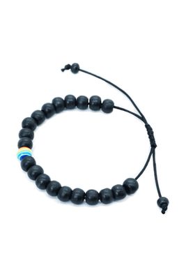 Armband Armband "Perlenarmband schwarz mit Regenbogenperle" - Pride Schmuck