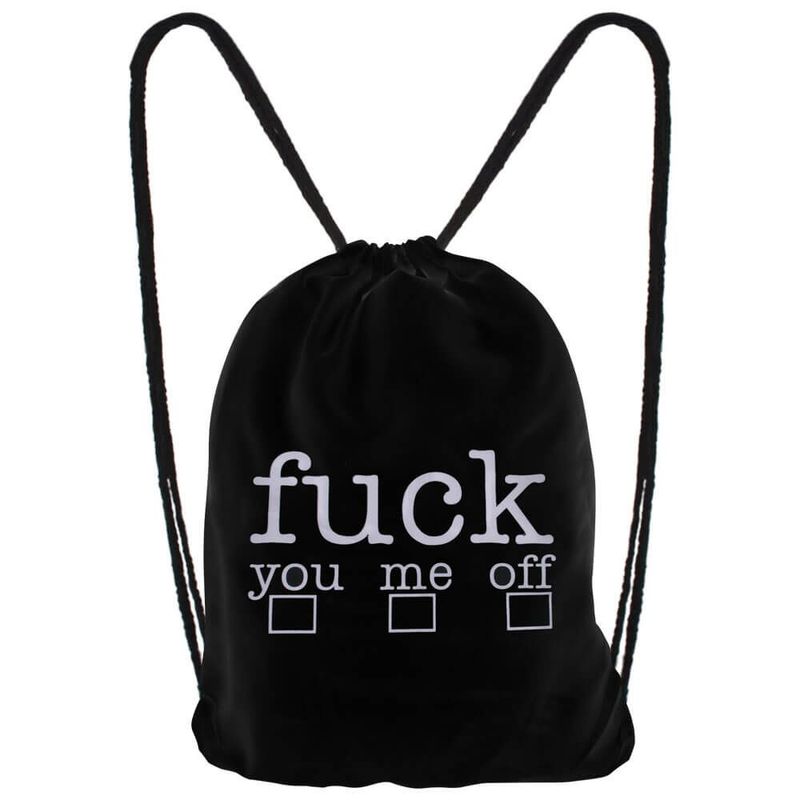 Gymbag Gymbag "fuck you me off" weiß schwarz - Pride Tasche