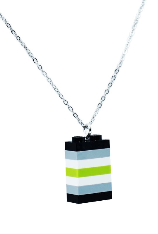 Agender Pride Halskette gefertigt aus LEGO® Steinen - Handmade Agender Pride Halskette gefertigt aus LEGO® Steinen - Handmade