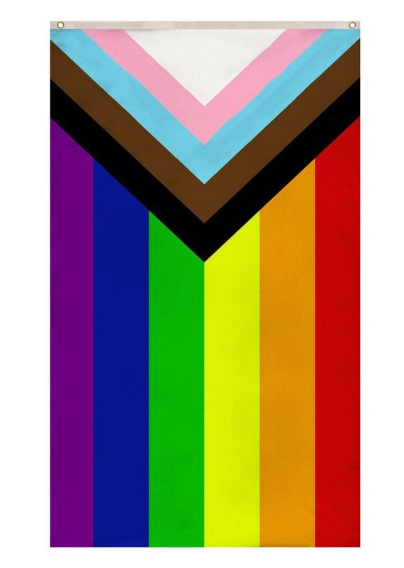 Progress Pride Flagge, Fahne, Flag - (90x150cm) - Pride Flagge Progress Pride Flagge, Fahne, Flag - (90x150cm) - Pride Flagge