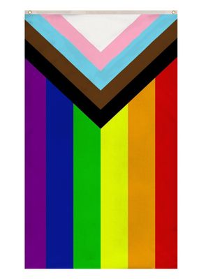 Progress Pride Flagge, Fahne, Flag - (90x150cm) - Pride Flagge Progress Pride Flagge, Fahne, Flag - (90x150cm) - Pride Flagge