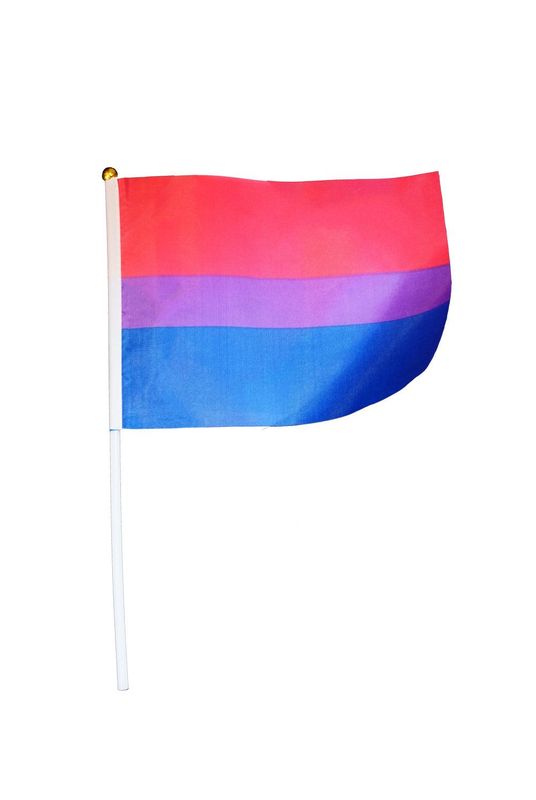 Bisexuell Handfähnchen klein, Bisexual Handflag (15x20cm) - 2er Pack - Pride Flagge