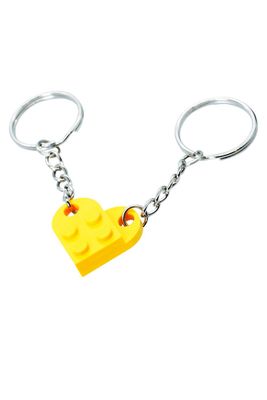 Schlüsselanhänger - Herz gefertigt aus LEGO® Steinen - Handmade - Bright Yellow - Pride Accessoire Schlüsselanhänger - Herz gefertigt aus LEGO® Steinen - Handmade - Bright Yellow - Pride Accessoire