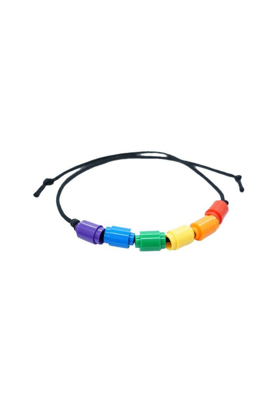 Happy-Beads Pride-Armband gefertigt aus LEGO® Steinen - Handmade, Regenbogen Beads, LGBTQ