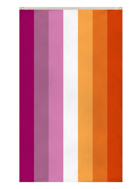 Lesbisch Flagge, Fahne, Sunset Lesbian Flag - (90x150cm) - Pride Flagge