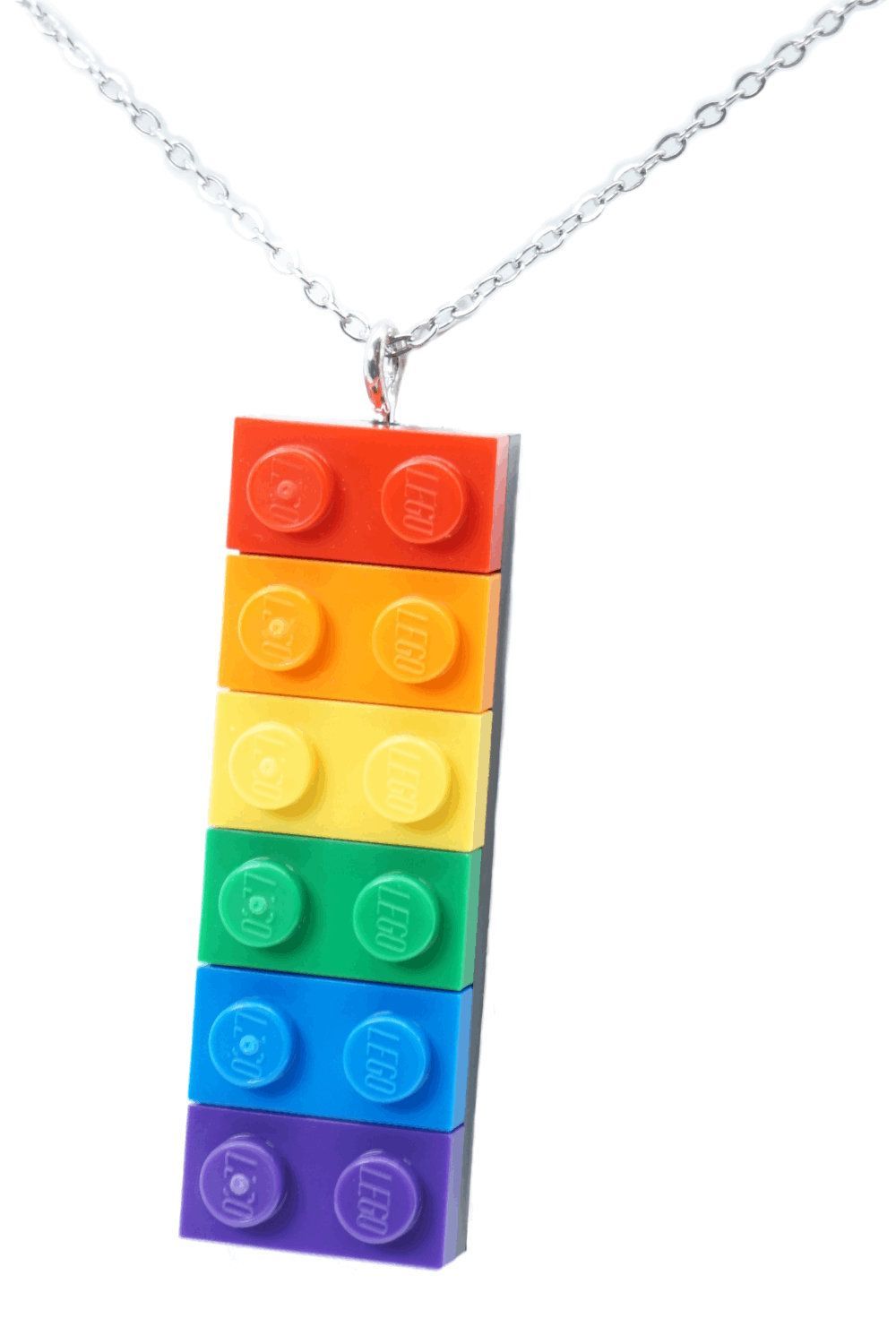 Rainbow Pride Halskette gefertigt aus LEGO® Steinen - Handmade