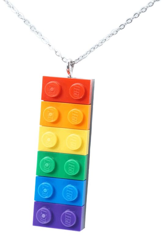 Rainbow Pride Halskette gefertigt aus LEGO® Steinen - Handmade Rainbow Pride Halskette gefertigt aus LEGO® Steinen - Handmade