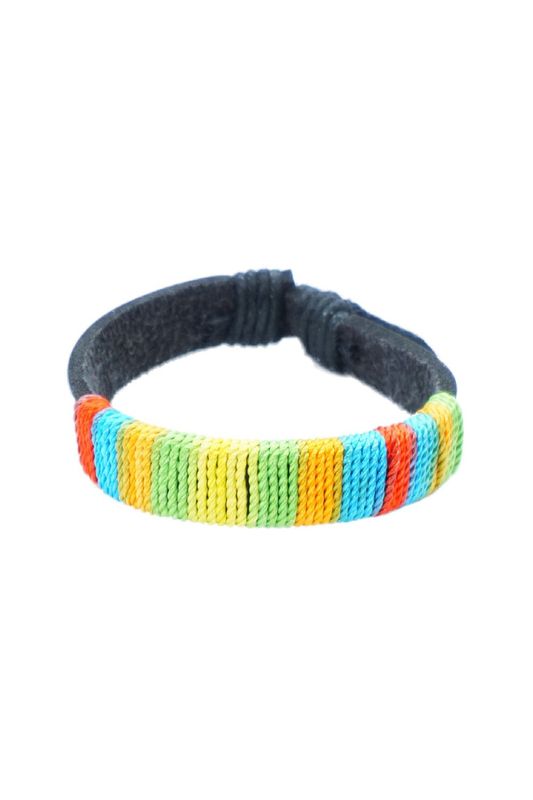 LGBTQ Armband LGBTQ Armband "Proud-Colors", Regenbogen Applikation, Schiebeverschluss - Pride Schmuck