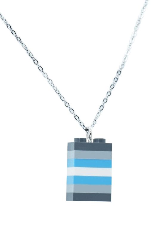 Demiboy Pride Halskette gefertigt aus LEGO® Steinen - Handmade Demiboy Pride Halskette gefertigt aus LEGO® Steinen - Handmade