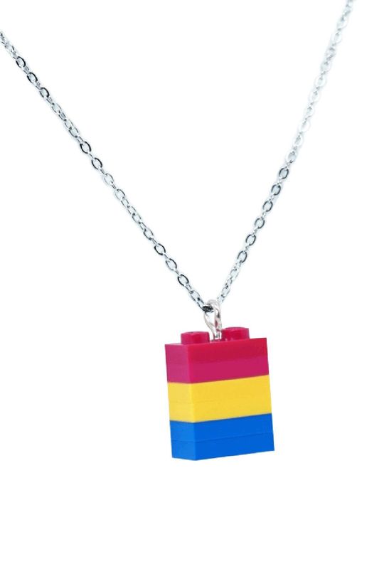 Pansexuality Pride Halskette gefertigt aus LEGO® Steinen - Handmade Pansexuality Pride Halskette gefertigt aus LEGO® Steinen - Handmade