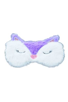Funkelnde Katzen Schlafmaske - Lila-Weißer Plüsch, Flauschig Relax, Pride Beauty Funkelnde Katzen Schlafmaske - Lila-Weißer Plüsch, Flauschig Relax, Pride Beauty