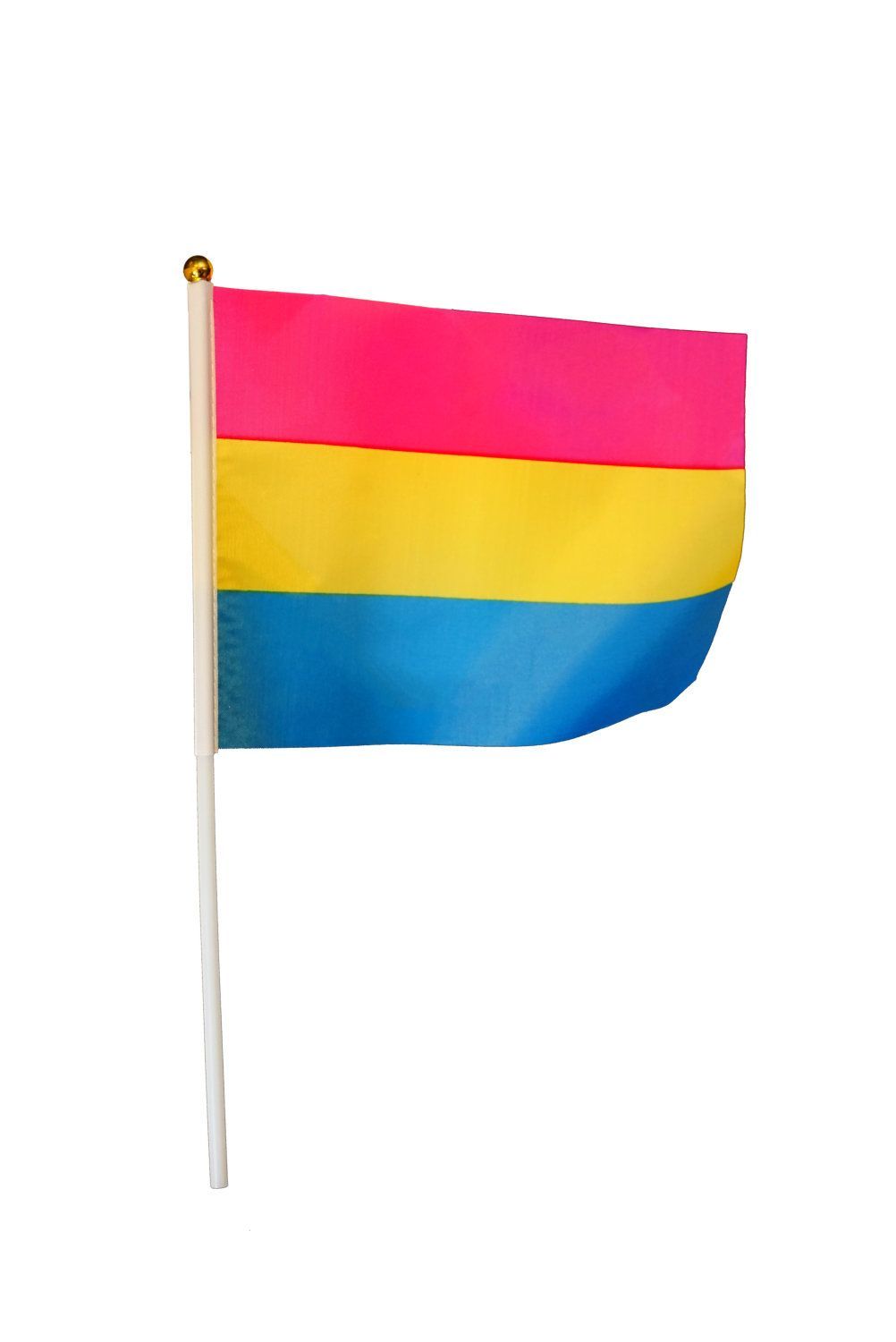 Pansexuell Handfähnchen klein, Pansexuality Handflag - (15x20cm) - 2er Pack - Pride Flagge