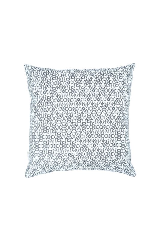 Kissen floral geometrisch hell und grau, 45x45cm - Handmade Kissen floral geometrisch hell und grau, 45x45cm - Handmade