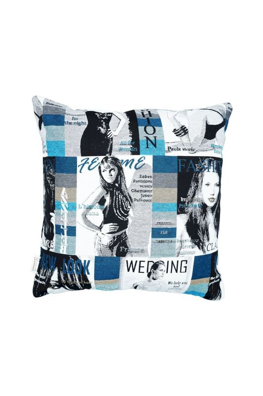 Kissen Fashion-Nova Jacquardstoff bunt, 45x45cm - Handmade Kissen Fashion-Nova Jacquardstoff bunt, 45x45cm - Handmade