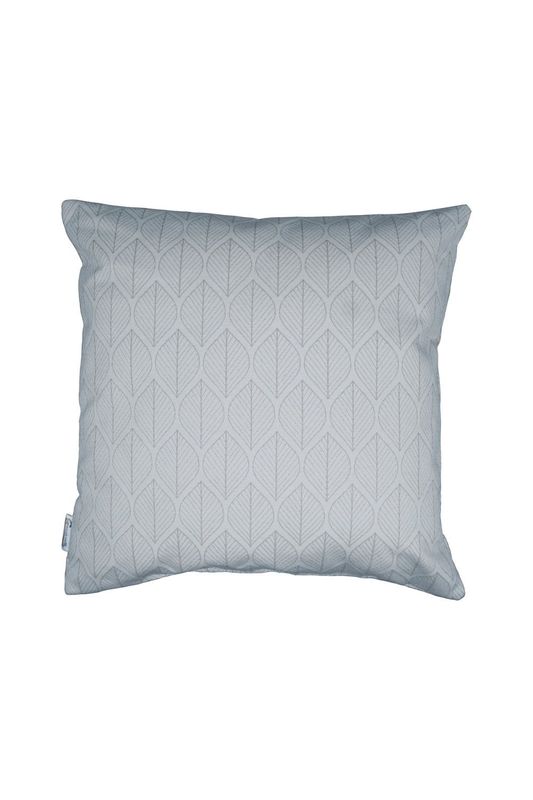 Kissen Blätter modern Jacquardstoff Cremefarben, 45x45cm - Handmade Kissen Blätter modern Jacquardstoff Cremefarben, 45x45cm - Handmade