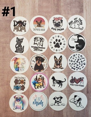 Dog/Cat Related Freshy Cardstock Rounds