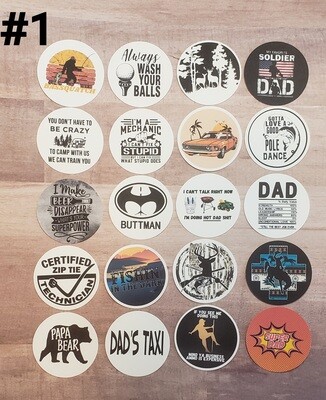 Manly/Guys Freshy Cardstock Rounds