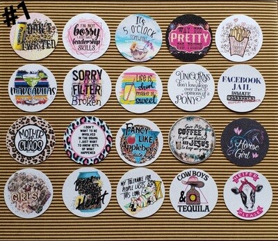 Mixed Saying Freshy Cardstock Rounds