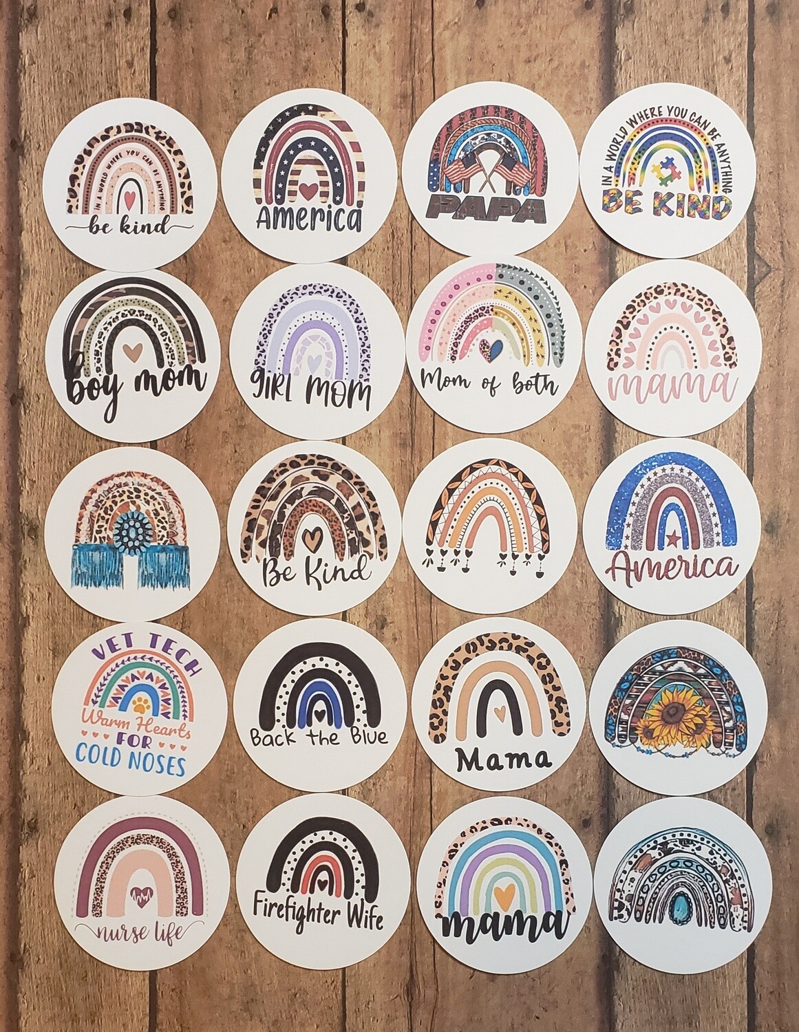 Rainbow Freshy Cardstock Rounds
