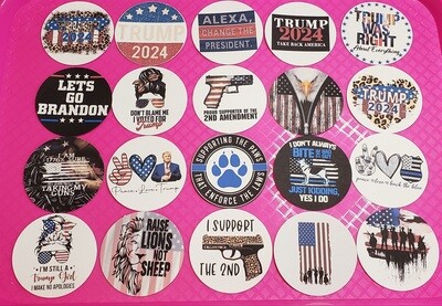 Political/Trump/Biden Freshy Cardstock Rounds