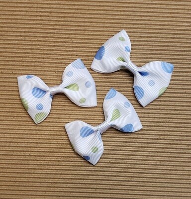 Bows With Green &amp; Blue Dots/Car Freshy Bows/Craft Bows