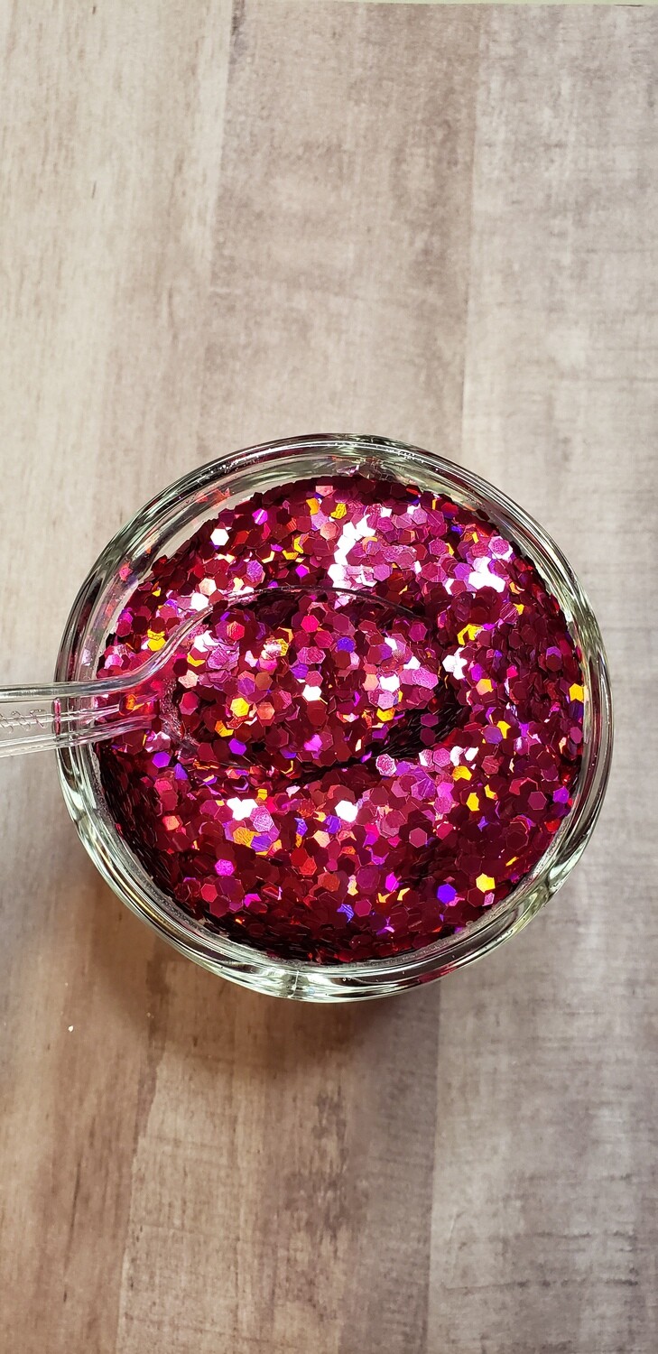 Pink Rose Chunky Polyester Glitter - 1oz. Or 2 oz. Packs