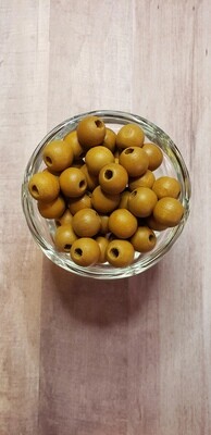 Light Brown Wooden Beads 16mm