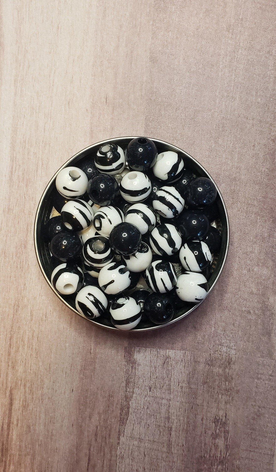 Black & White Lentils - 18 Pieces – Bead Goes On