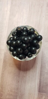 Black Wooden Beads 16mm