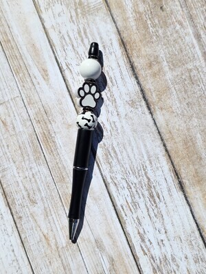 Beaded Paw Print Pen