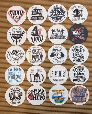 Father&#39;s Day/Guys/Men Car Freshy Cardstock Rounds