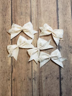 Cream/Ivory/Off White Car Freshy Bow/Craft Bow