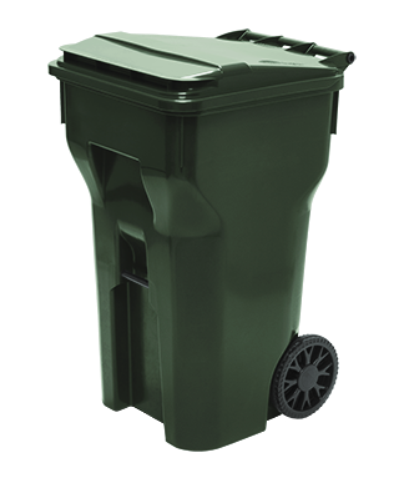 MEDIUM GREEN 64 Gallon Garbage can