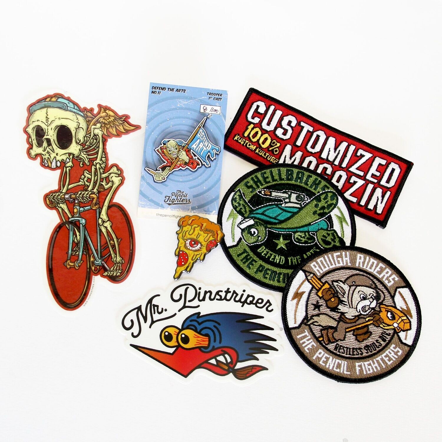 Und Patch Aufkleber, Patches und Pins