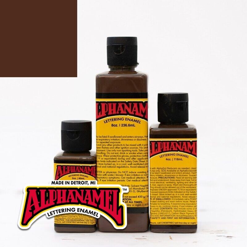 Alphanamel Medium Brown
