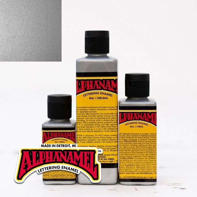 Alphanamel Metallic Silver