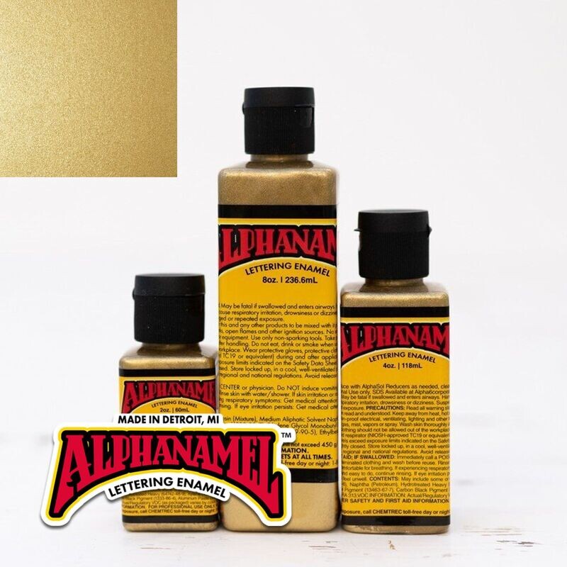 Alphanamel Metallic Gold