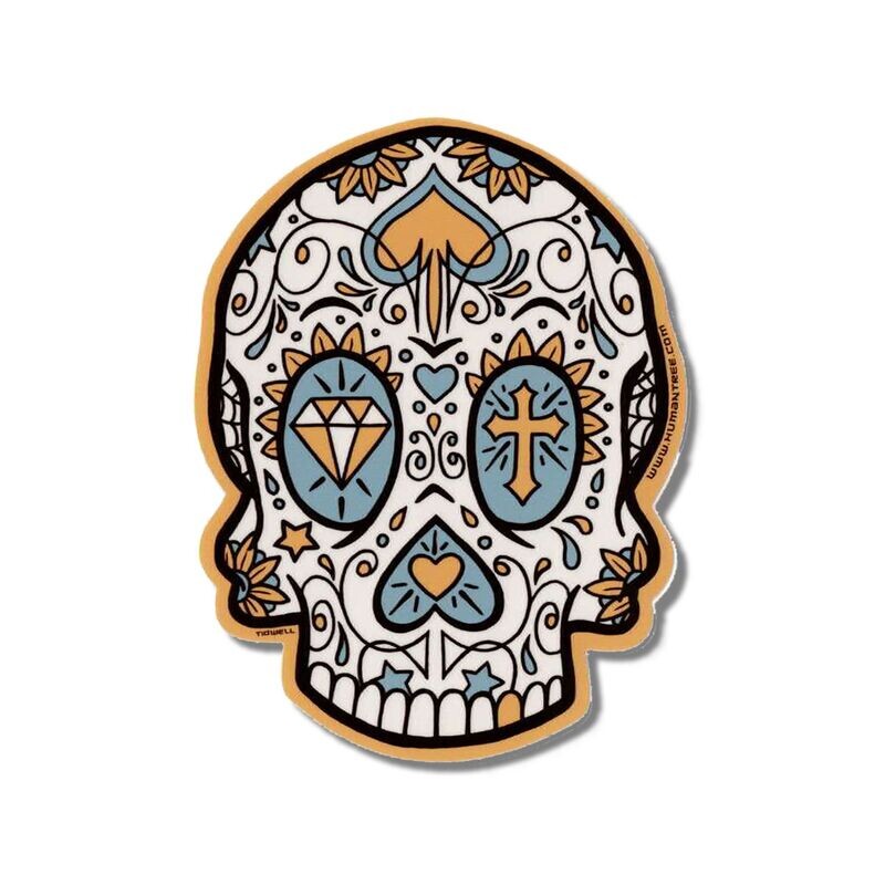 DAY OF THE DEAD SKULL white