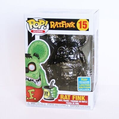 Rat Fink POP! Icons Vinyl Figure Rat Fink Black Chrome SDCC Excl