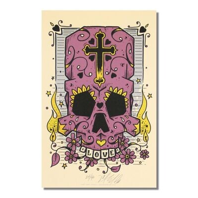 Purple Love Skull