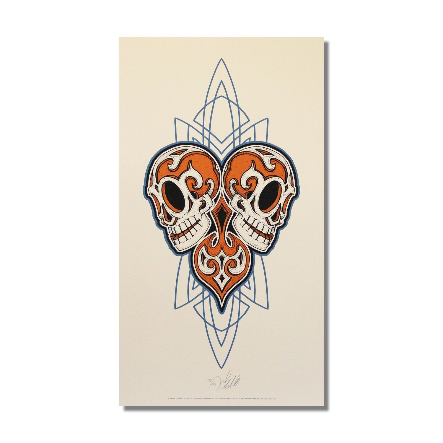 DOUBLE SKULLS - ORANGE'N'BLUE