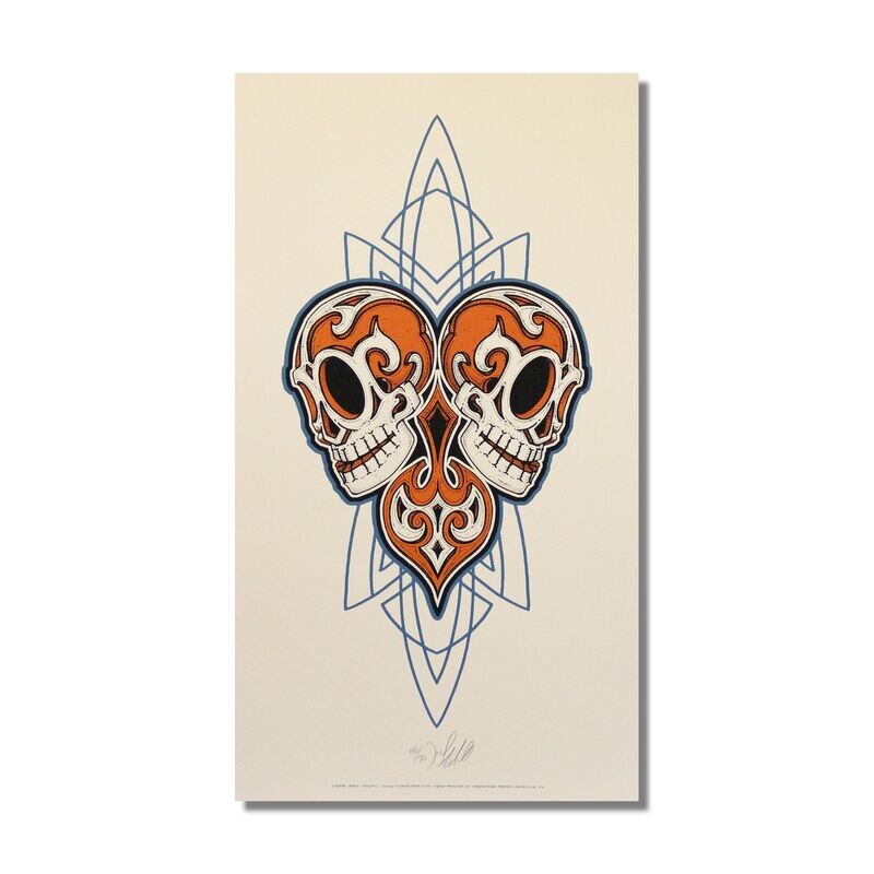 DOUBLE SKULLS - ORANGE'N'BLUE