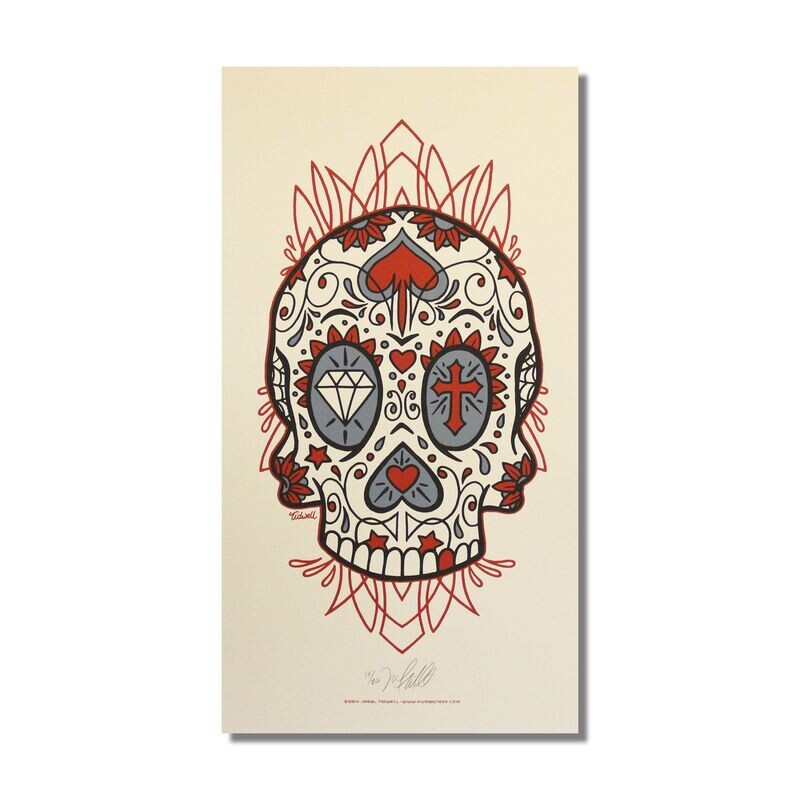 DIAMOND SKULL (brick red and grey) DIAMOND SKULL (brick red and grey)