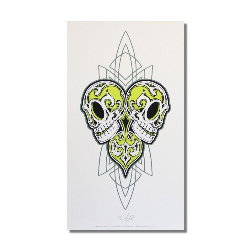 DOUBLE SKULLS - LIME'N'OLIVE GREEN DOUBLE SKULLS - LIME'N'OLIVE GREEN