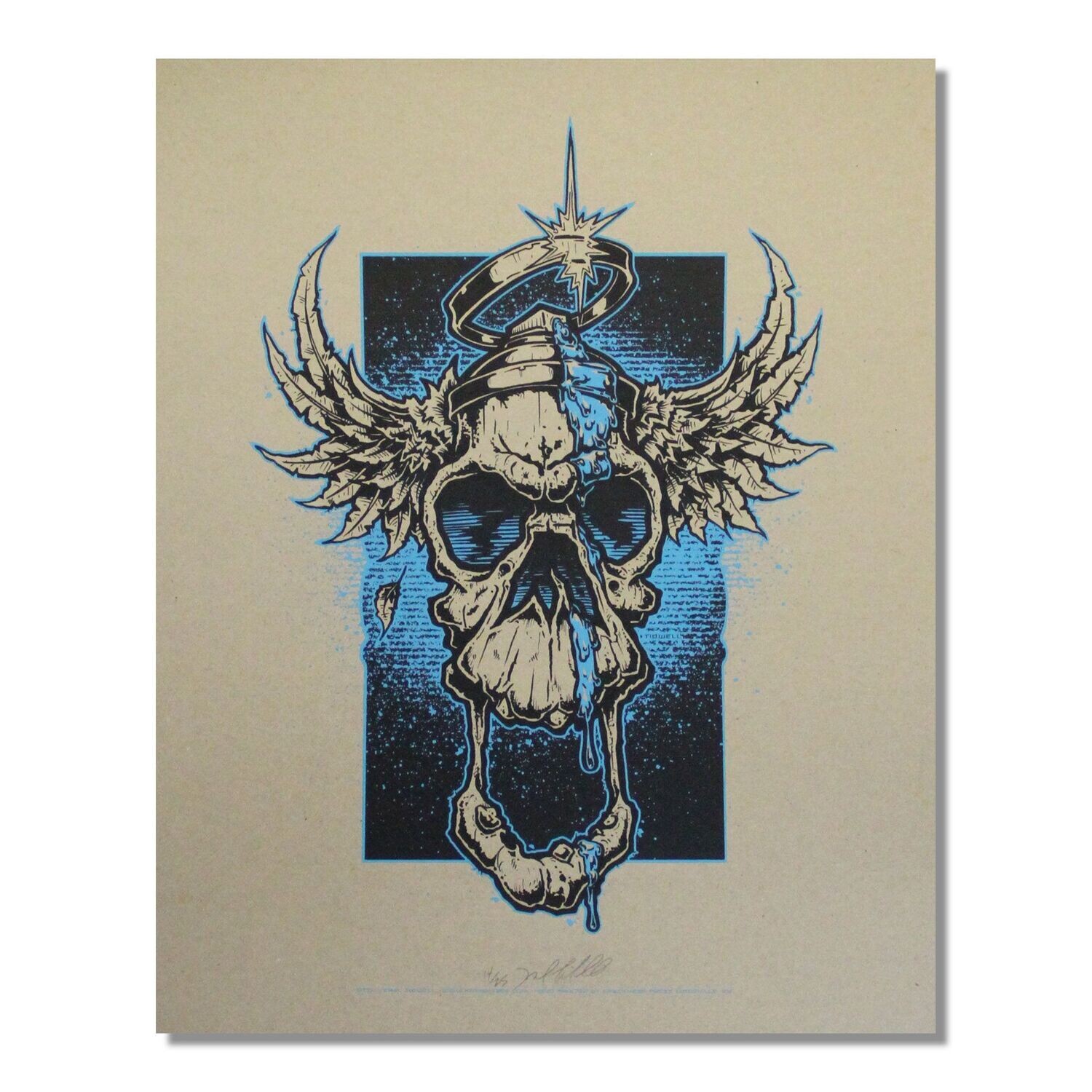 Spray Can Skull Blue