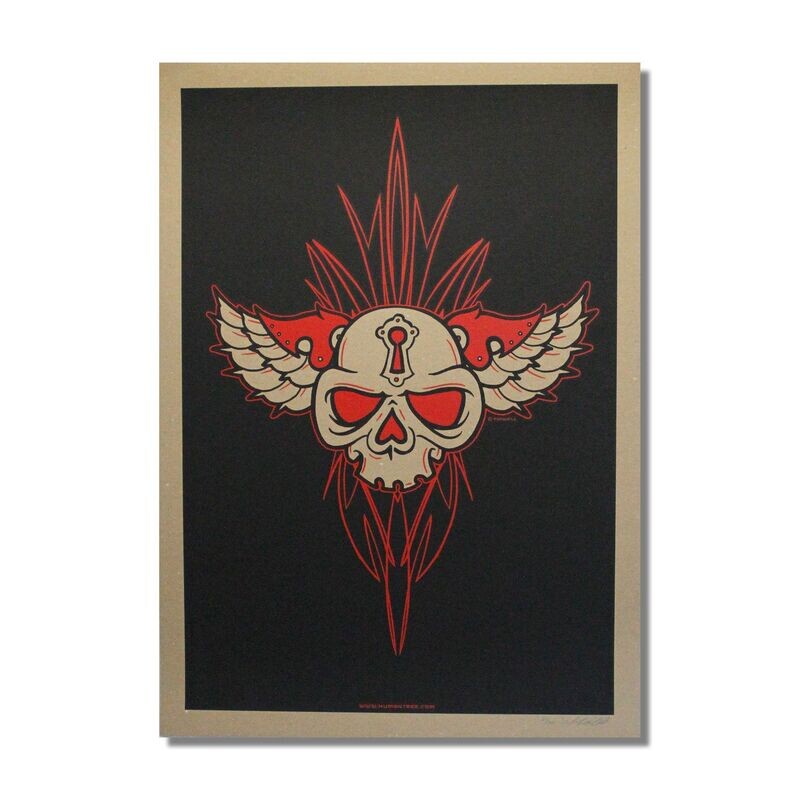 Key Hole Skull with Pinstripes Key Hole Skull with Pinstripes
