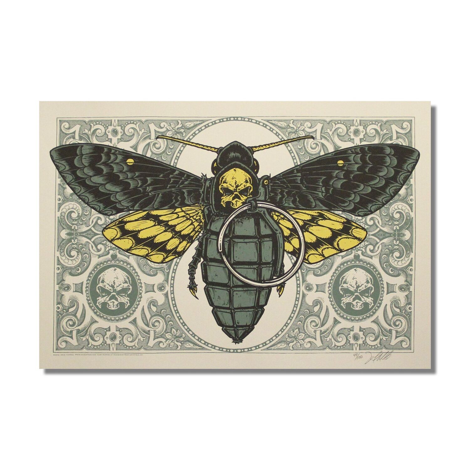 DEATH'S HEAD MOTH yellow edition