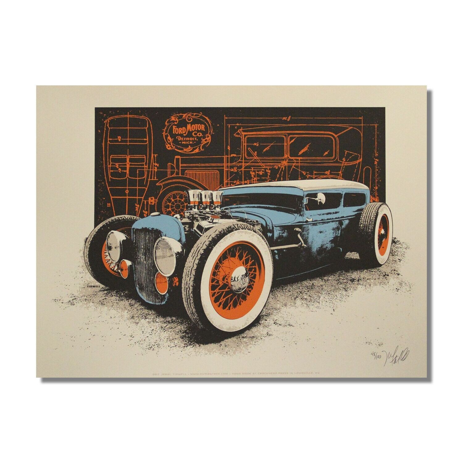 Blue Frankenstein Hot Rod